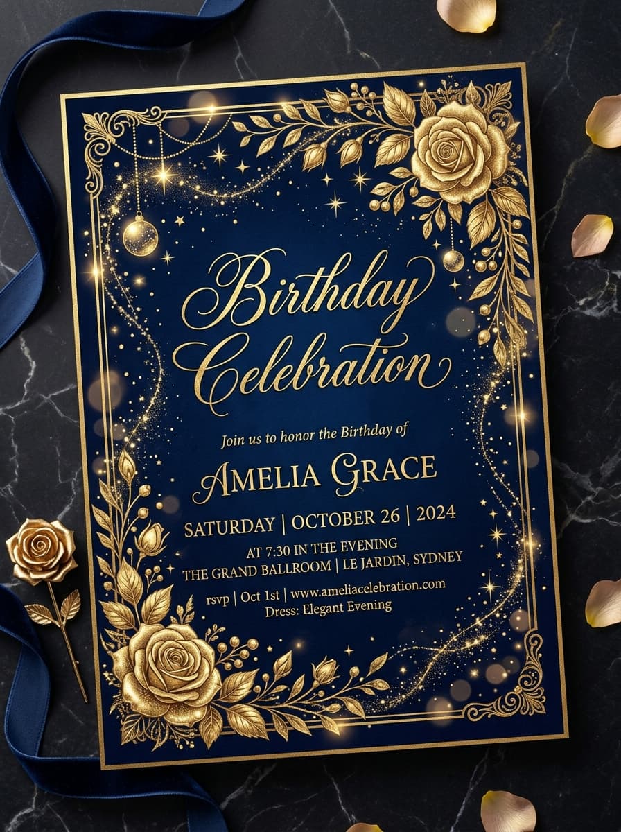 Birthday Invitation Stationery
